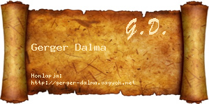 Gerger Dalma névjegykártya